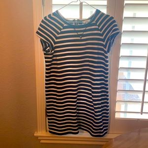 Size Small Crown and Ivy Dress. Navy and White